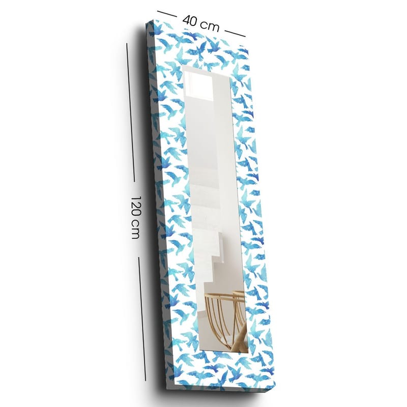 Koristepeili 40x120 cm - Monivärinen - Sisustustuotteet - Peili - Eteispeili