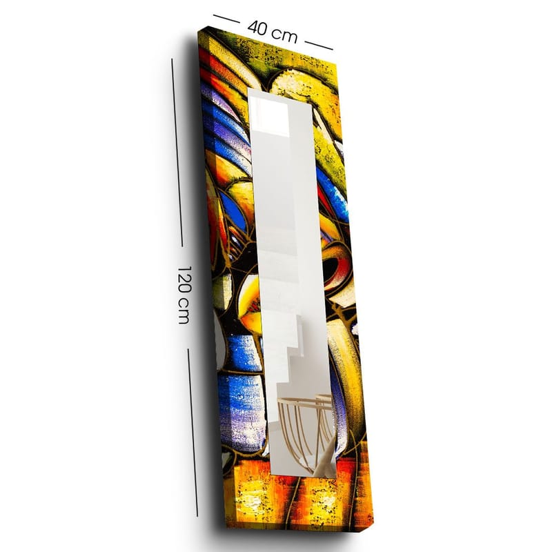 Koristepeili 40x120 cm - Monivärinen - Sisustustuotteet - Peili - Eteispeili