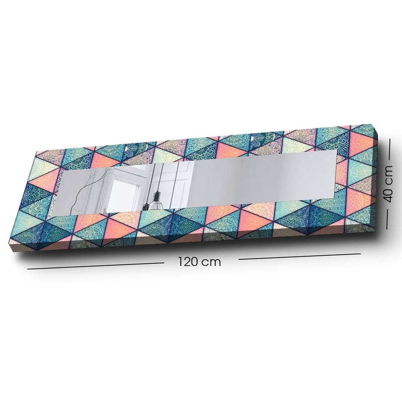 Koristepeili 40x120 cm - Monivärinen - Sisustustuotteet - Peili - Eteispeili