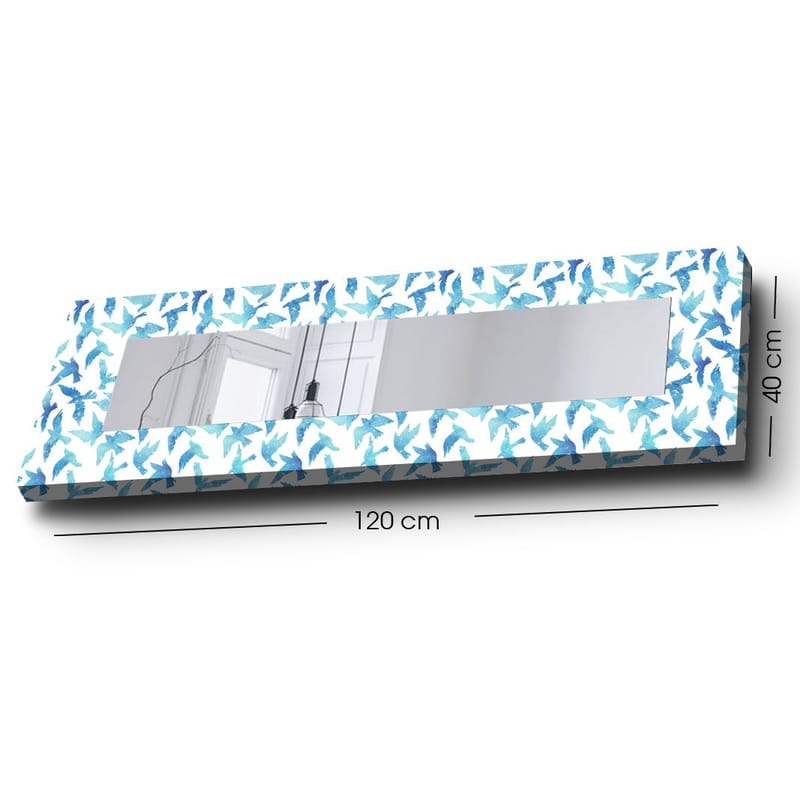 Koristepeili 40x120 cm - Monivärinen - Sisustustuotteet - Peili - Eteispeili
