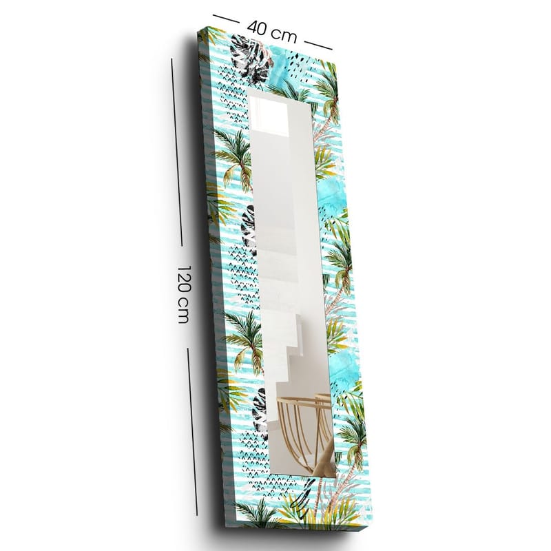 Koristepeili 40x120 cm - Monivärinen - Sisustustuotteet - Peili - Eteispeili