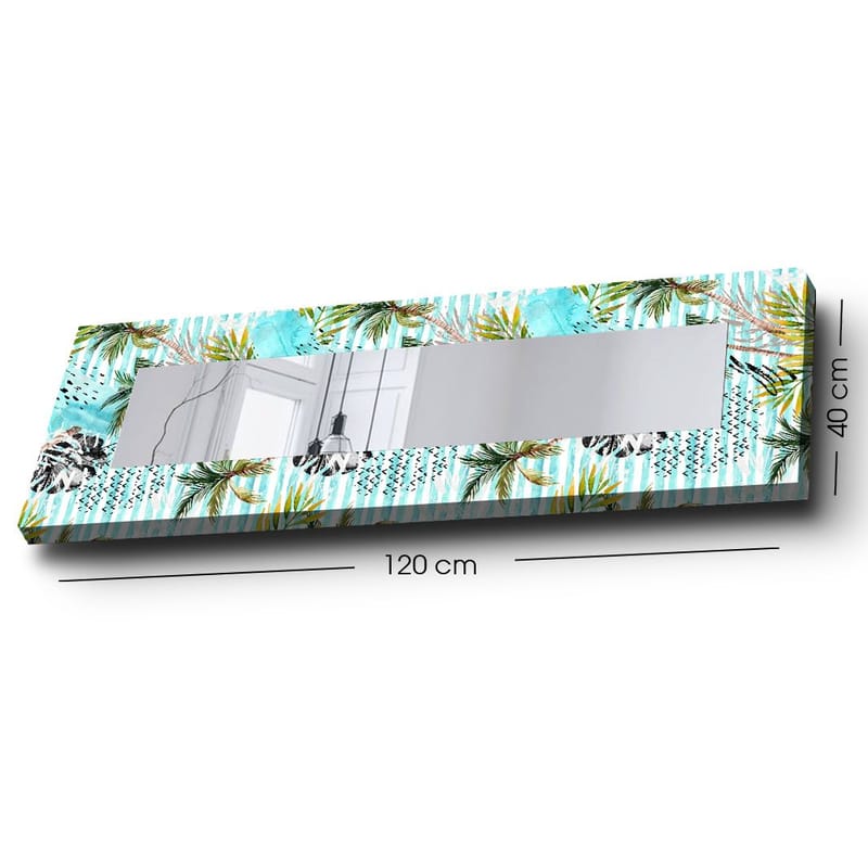 Koristepeili 40x120 cm - Monivärinen - Sisustustuotteet - Peili - Eteispeili