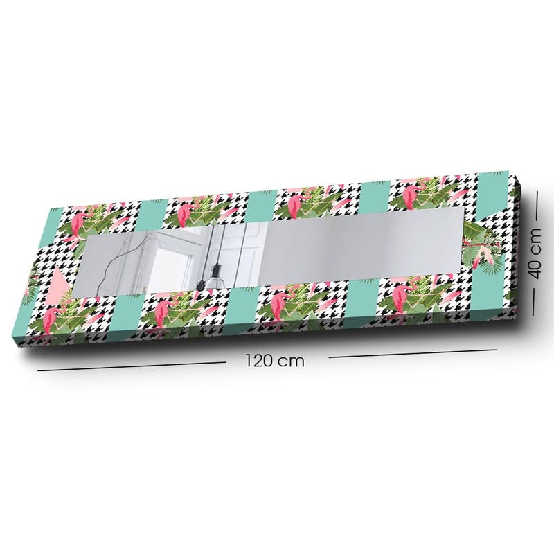 Koristepeili 40x120 cm - Monivärinen - Sisustustuotteet - Peili - Eteispeili
