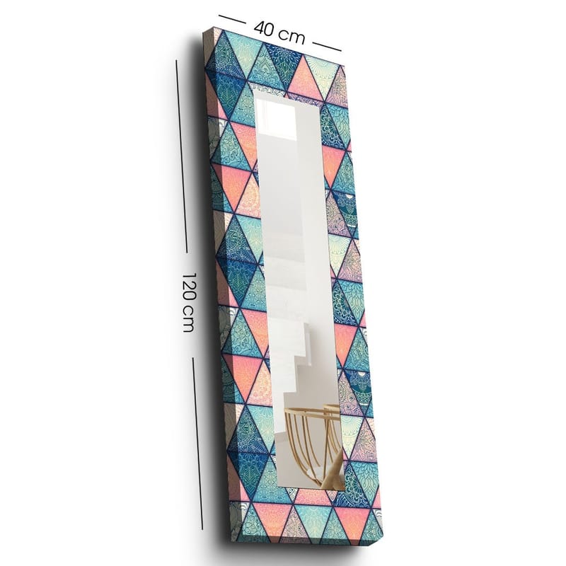 Koristepeili 40x120 cm - Monivärinen - Sisustustuotteet - Peili - Eteispeili