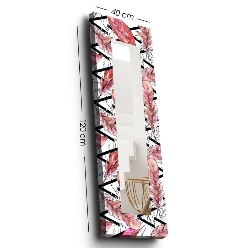 Koristepeili 40x120 cm - Monivärinen - Sisustustuotteet - Peili - Eteispeili