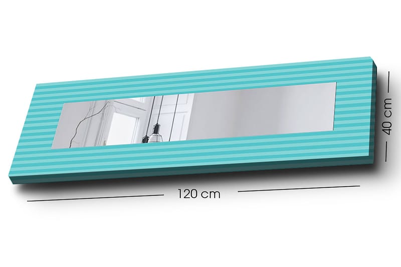 Koristepeili 40x120 cm - Turkoosi - Sisustustuotteet - Peili - Eteispeili