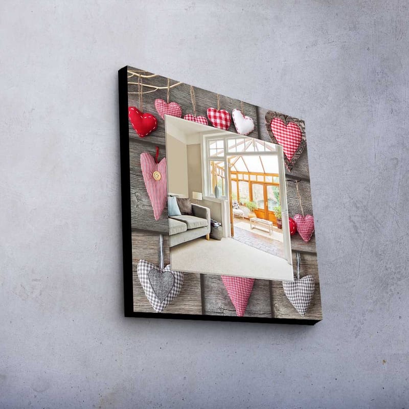 Koristepeili 50x50 cm - Monivärinen - Sisustustuotteet - Peili - Eteispeili