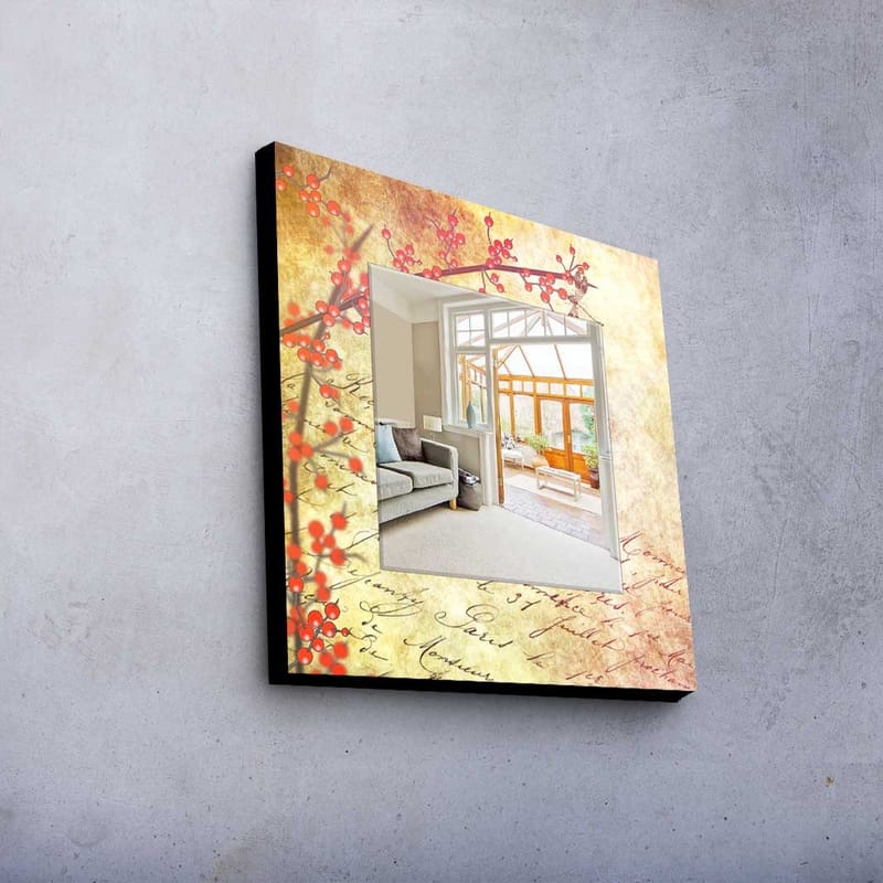 Koristepeili 50x50 cm - Monivärinen - Sisustustuotteet - Peili - Eteispeili