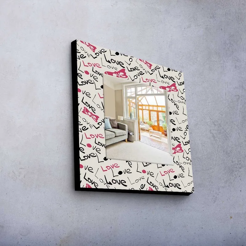 Koristepeili 50x50 cm - Monivärinen - Sisustustuotteet - Peili - Eteispeili