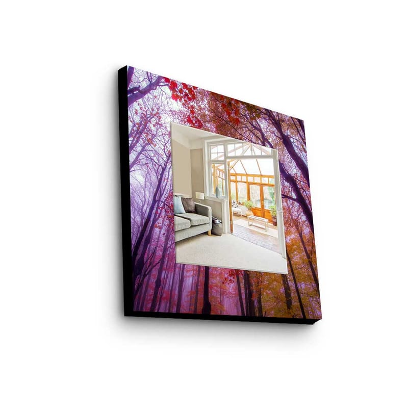 Koristepeili 50x50 cm - Monivärinen - Sisustustuotteet - Peili - Eteispeili