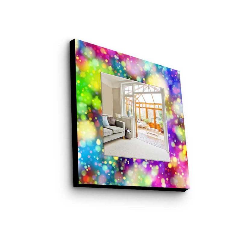 Koristepeili 50x50 cm - Moniv�ärinen - Sisustustuotteet - Peili - Eteispeili