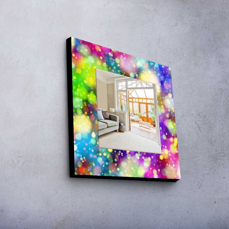 Koristepeili 50x50 cm - Monivärinen - Sisustustuotteet - Peili - Eteispeili