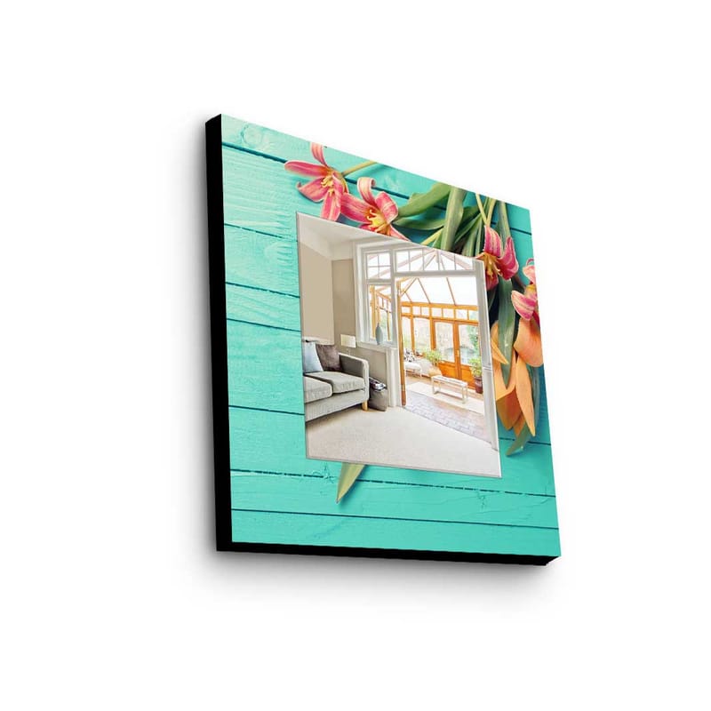 Koristepeili 50x50 cm - Monivärinen - Sisustustuotteet - Peili - Eteispeili
