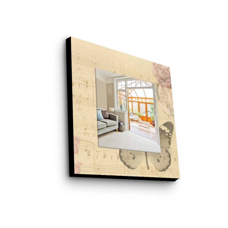 Koristepeili 50x50 cm - Monivärinen - Sisustustuotteet - Peili - Eteispeili