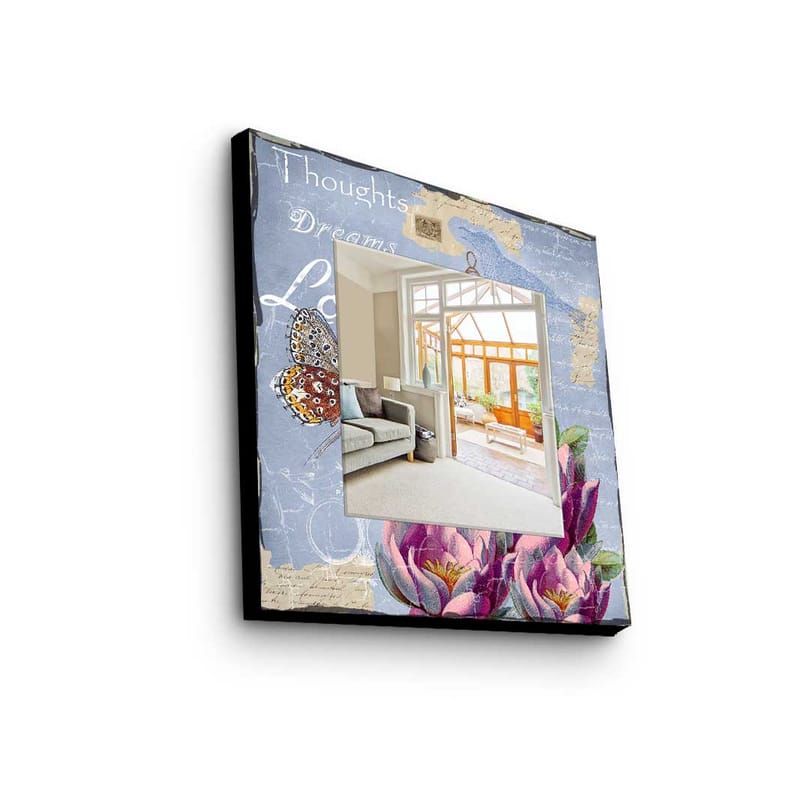 Koristepeili 50x50 cm - Monivärinen - Sisustustuotteet - Peili - Eteispeili
