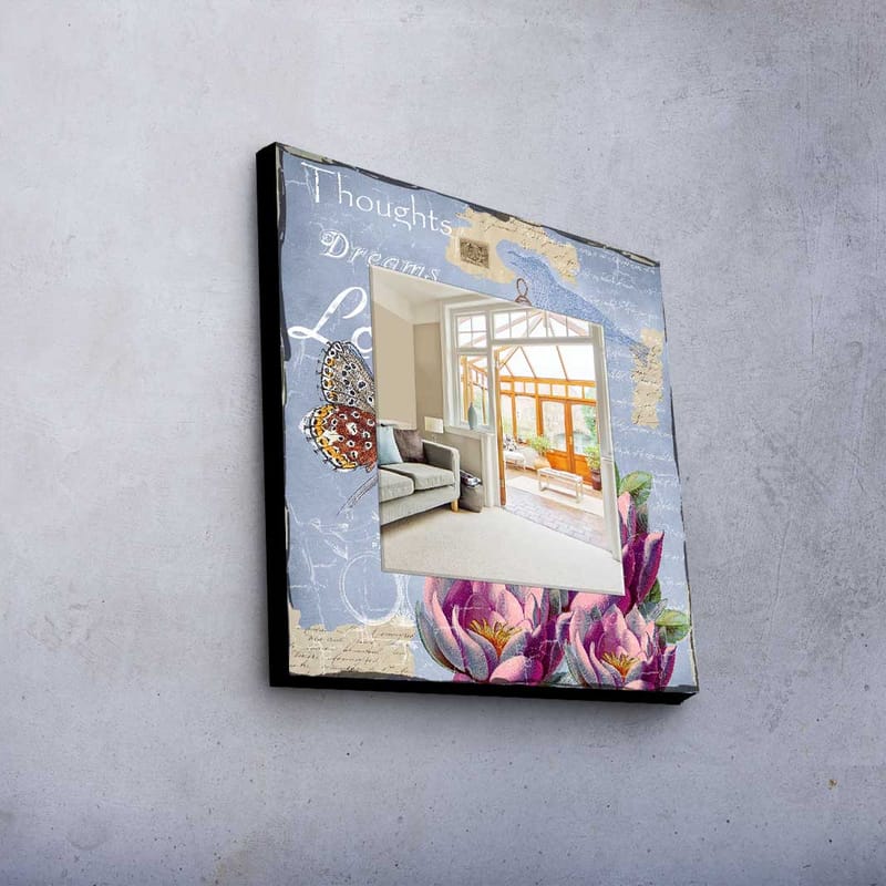 Koristepeili 50x50 cm - Monivärinen - Sisustustuotteet - Peili - Eteispeili
