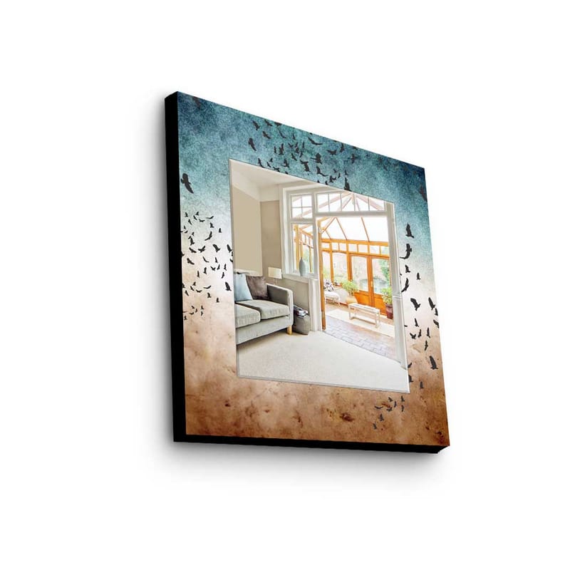 Koristepeili 50x50 cm - Monivärinen - Sisustustuotteet - Peili - Eteispeili