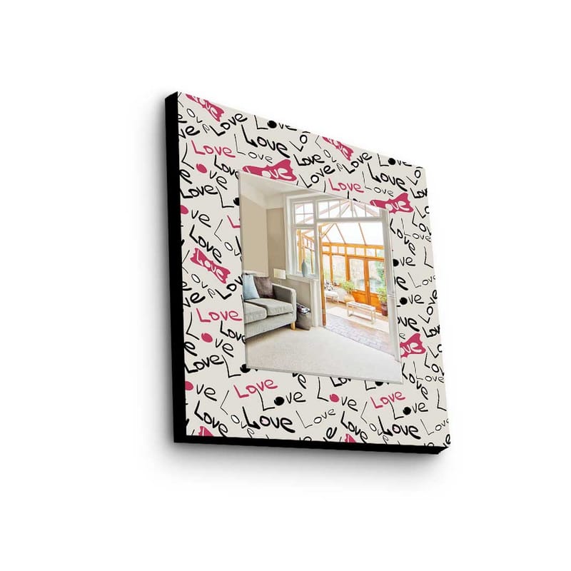 Koristepeili 50x50 cm - Monivärinen - Sisustustuotteet - Peili - Eteispeili
