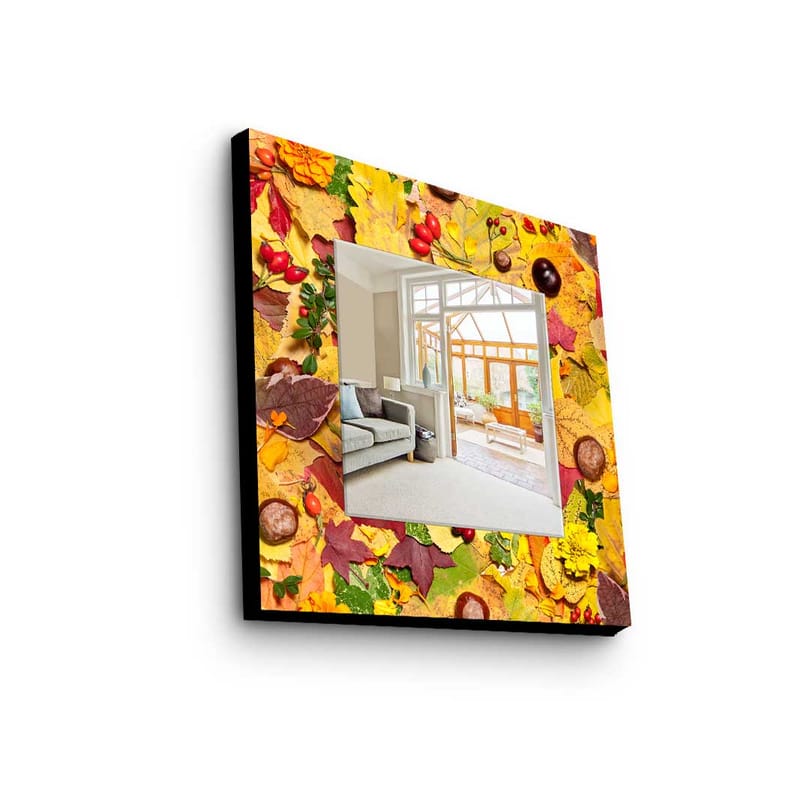 Koristepeili 50x50 cm - Monivärinen - Sisustustuotteet - Peili - Eteispeili