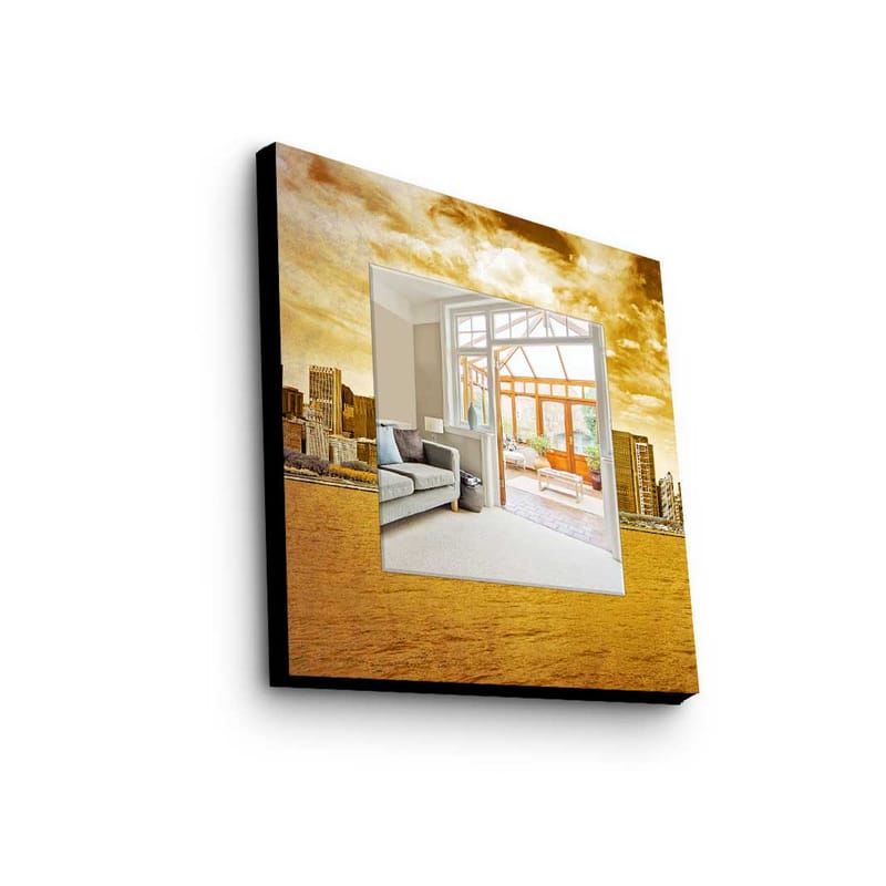 Koristepeili 50x50 cm - Monivärinen - Sisustustuotteet - Peili - Eteispeili