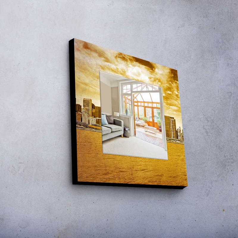 Koristepeili 50x50 cm - Monivärinen - Sisustustuotteet - Peili - Eteispeili