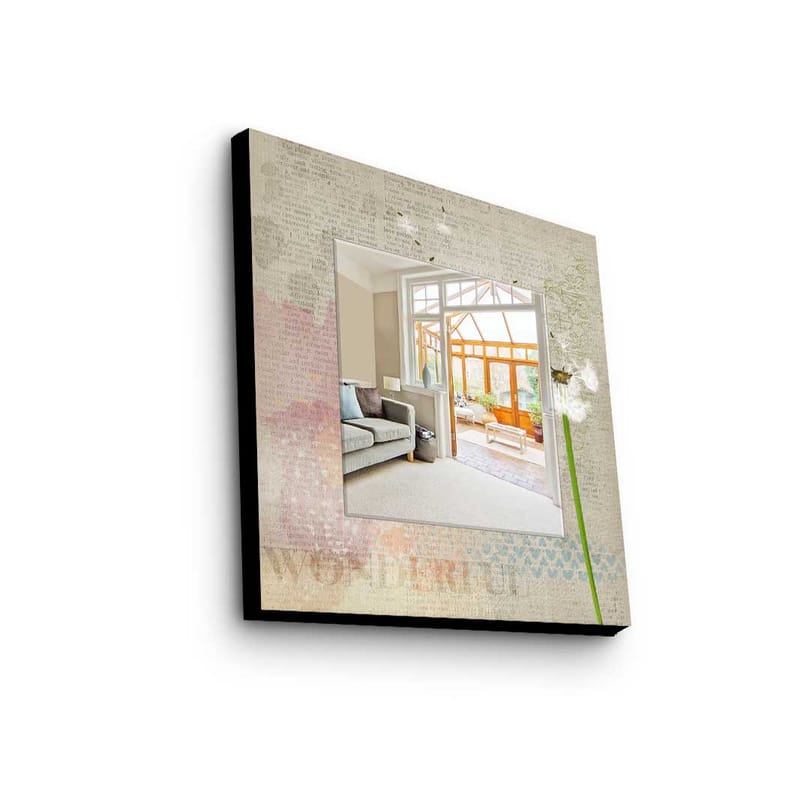 Koristepeili 50x50 cm - Monivärinen - Sisustustuotteet - Peili - Eteispeili
