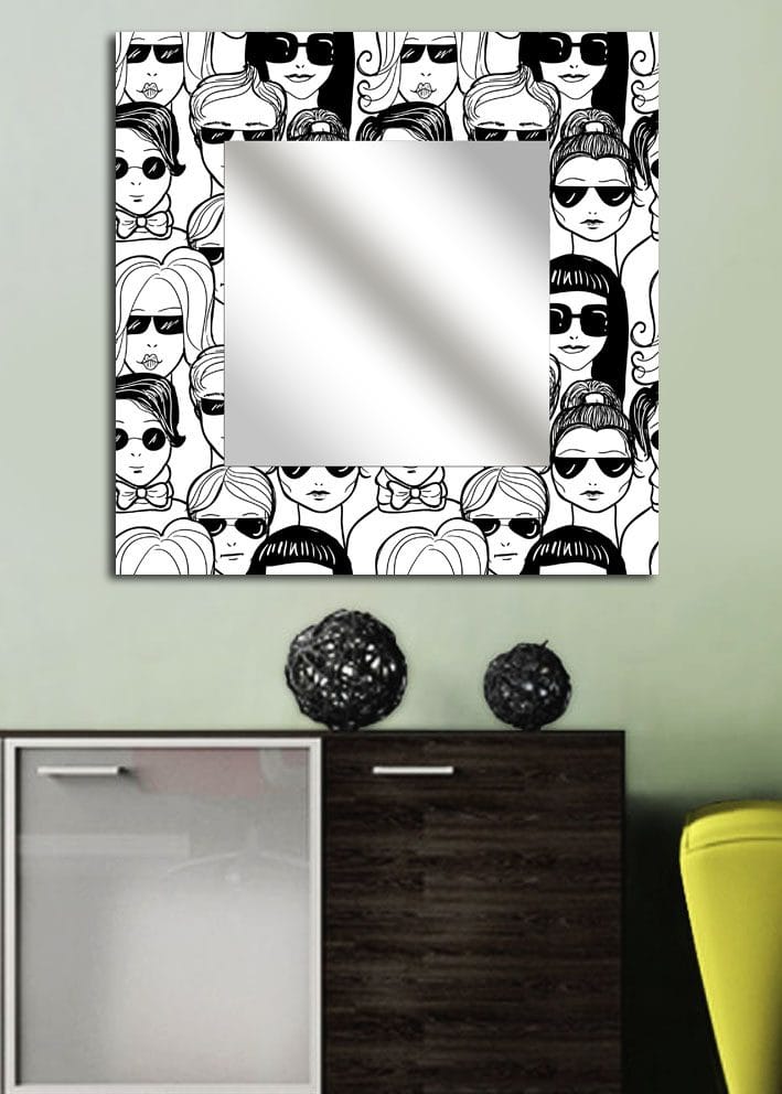 Koristepeili 50x50 cm, Monivärinen