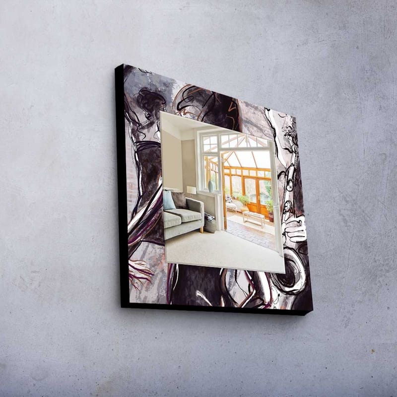 Koristepeili 50x50 cm - Monivärinen - Sisustustuotteet - Peili - Eteispeili