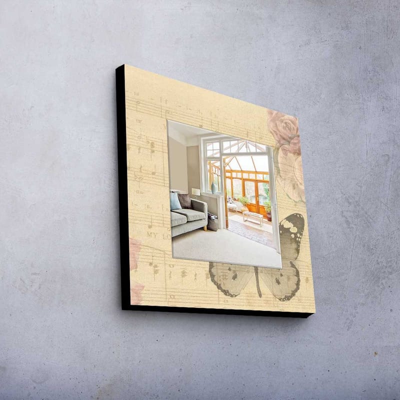 Koristepeili 50x50 cm - Monivärinen - Sisustustuotteet - Peili - Eteispeili