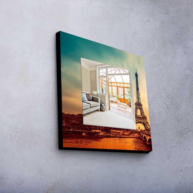 Koristepeili 50x50 cm - Monivärinen - Sisustustuotteet - Peili - Eteispeili