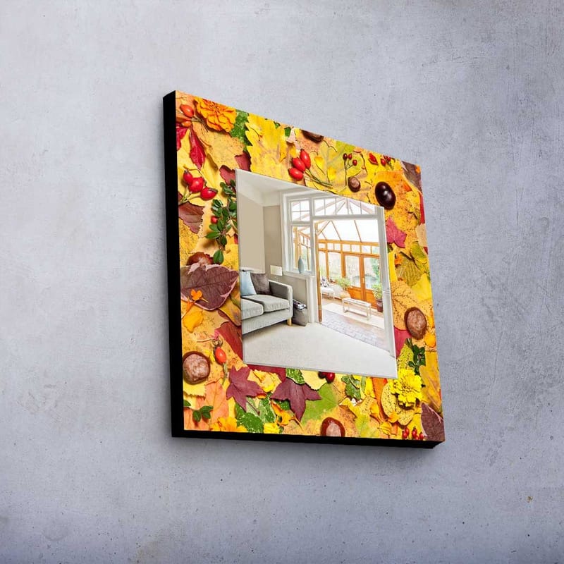 Koristepeili 50x50 cm - Monivärinen - Sisustustuotteet - Peili - Eteispeili