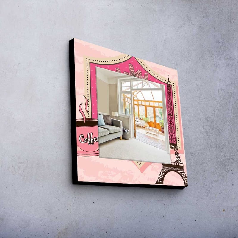 Koristepeili 50x50 cm - Monivärinen - Sisustustuotteet - Peili - Eteispeili