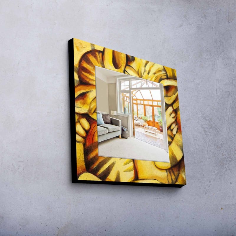 Koristepeili 50x50 cm - Monivärinen - Sisustustuotteet - Peili - Eteispeili