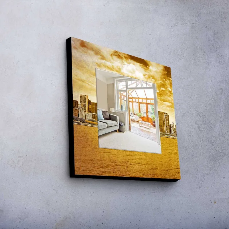 Koristepeili 50x50 cm - Monivärinen - Sisustustuotteet - Peili - Eteispeili