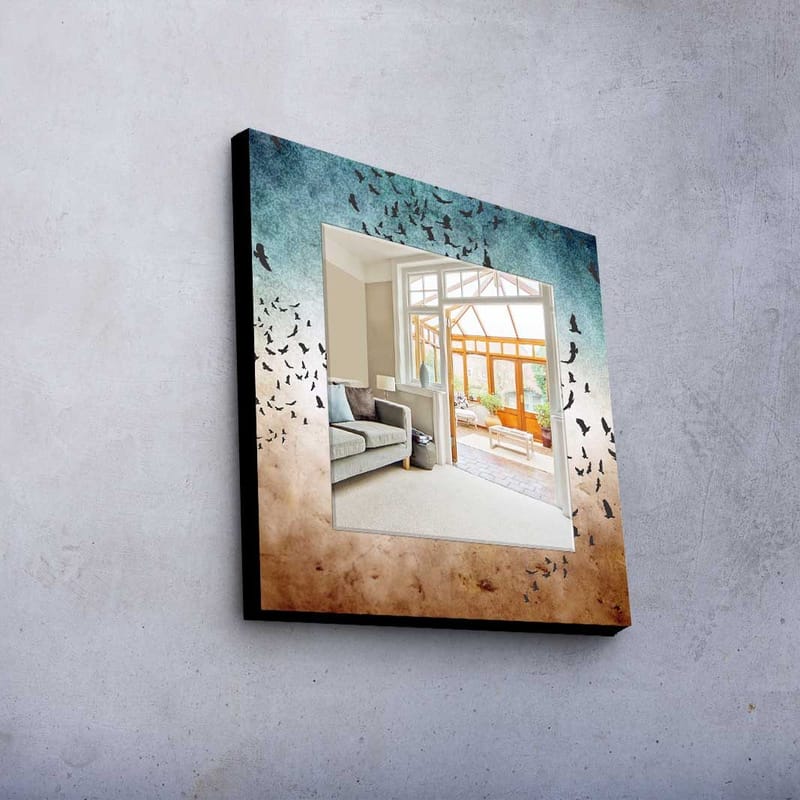 Koristepeili 50x50 cm - Monivärinen - Sisustustuotteet - Peili - Eteispeili