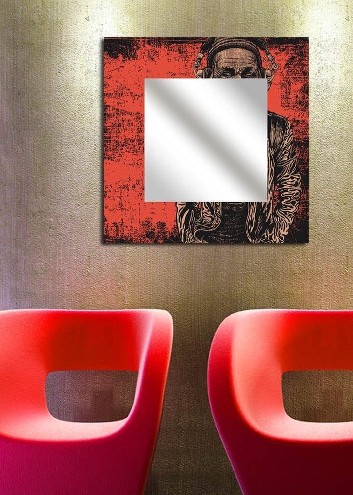 Koristepeili 50x50 cm, Monivärinen