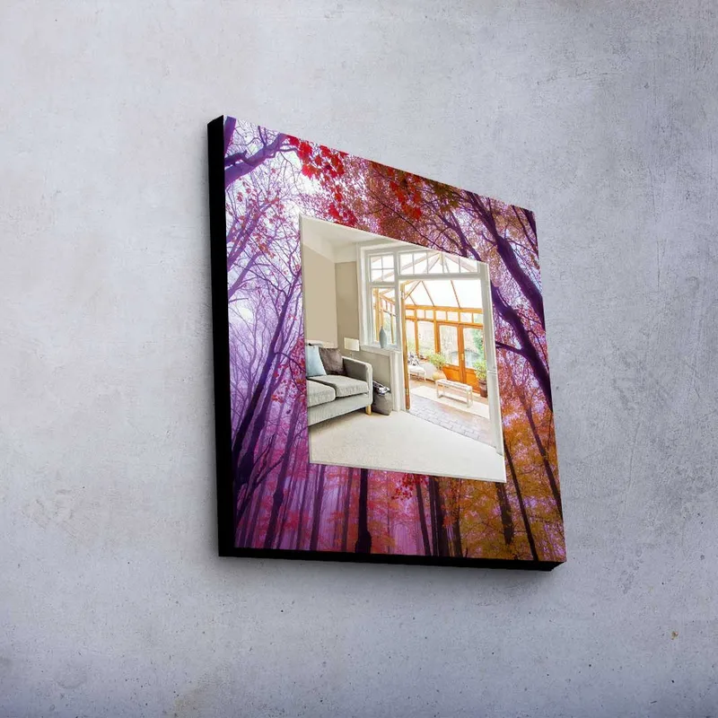 Koristepeili 50x50 cm - Monivärinen - Sisustustuotteet - Peili - Eteispeili