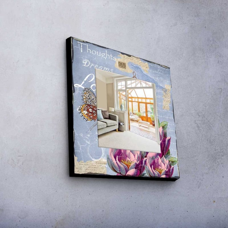 Koristepeili 50x50 cm - Monivärinen - Sisustustuotteet - Peili - Eteispeili