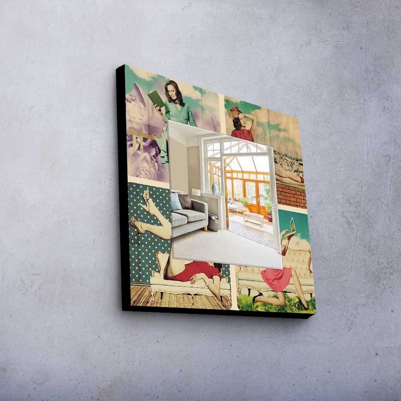 Koristepeili 50x50 cm - Monivärinen - Sisustustuotteet - Peili - Eteispeili