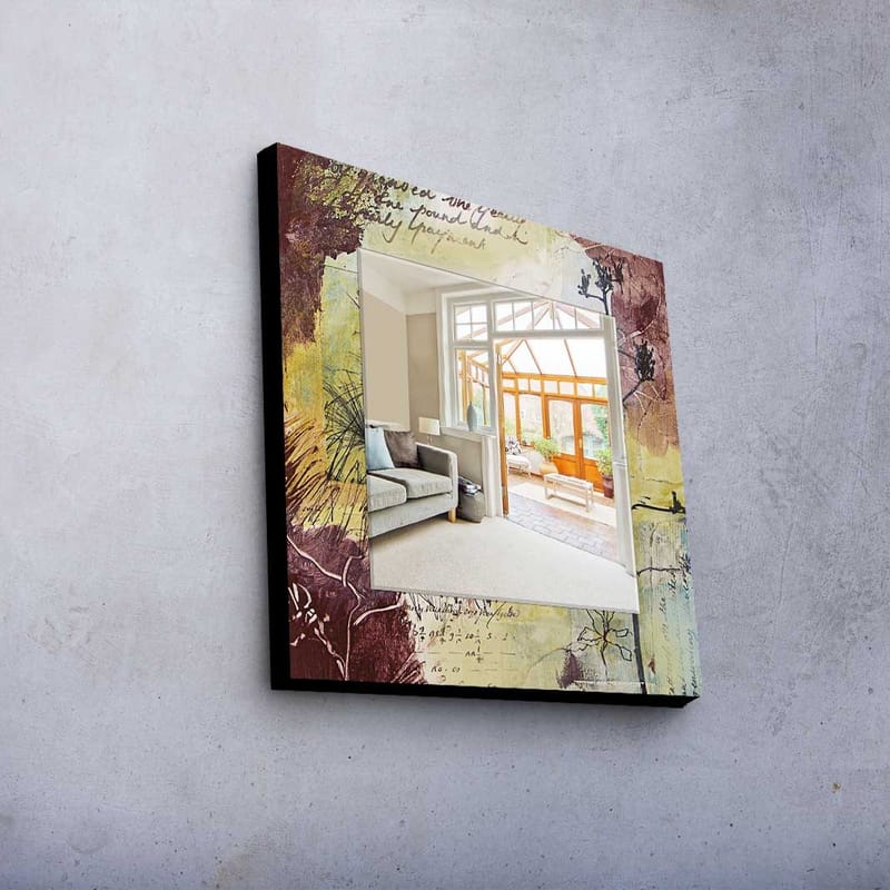 Koristepeili 50x50 cm - Monivärinen - Sisustustuotteet - Peili - Eteispeili