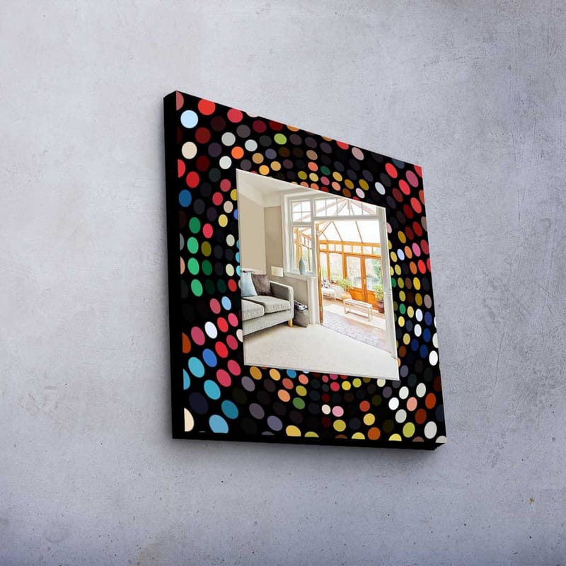 Koristepeili 50x50 cm - Monivärinen - Sisustustuotteet - Peili - Eteispeili