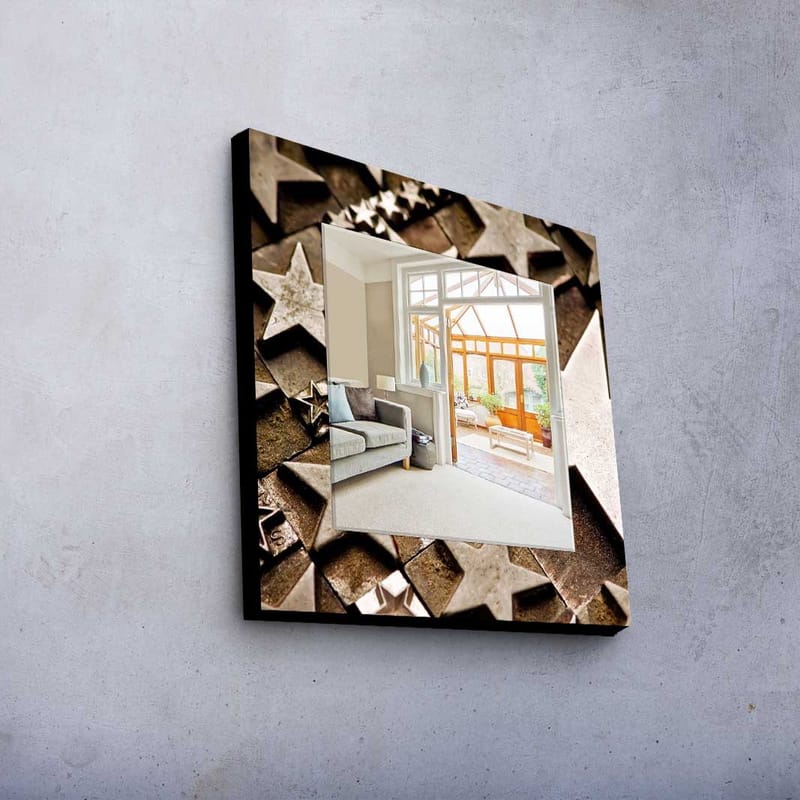 Koristepeili 50x50 cm - Monivärinen - Sisustustuotteet - Peili - Eteispeili