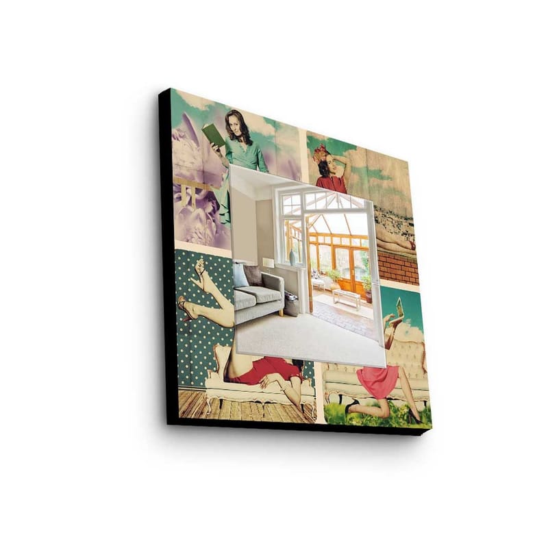 Koristepeili 50x50 cm, Monivärinen