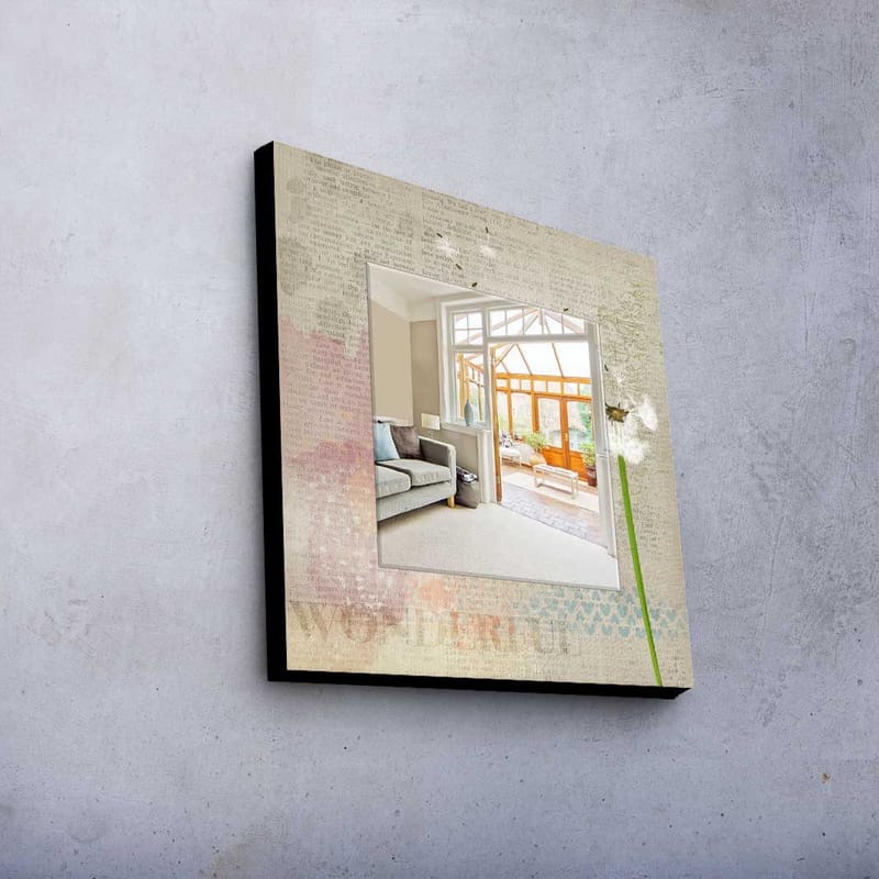 Koristepeili 50x50 cm - Monivärinen - Sisustustuotteet - Peili - Eteispeili