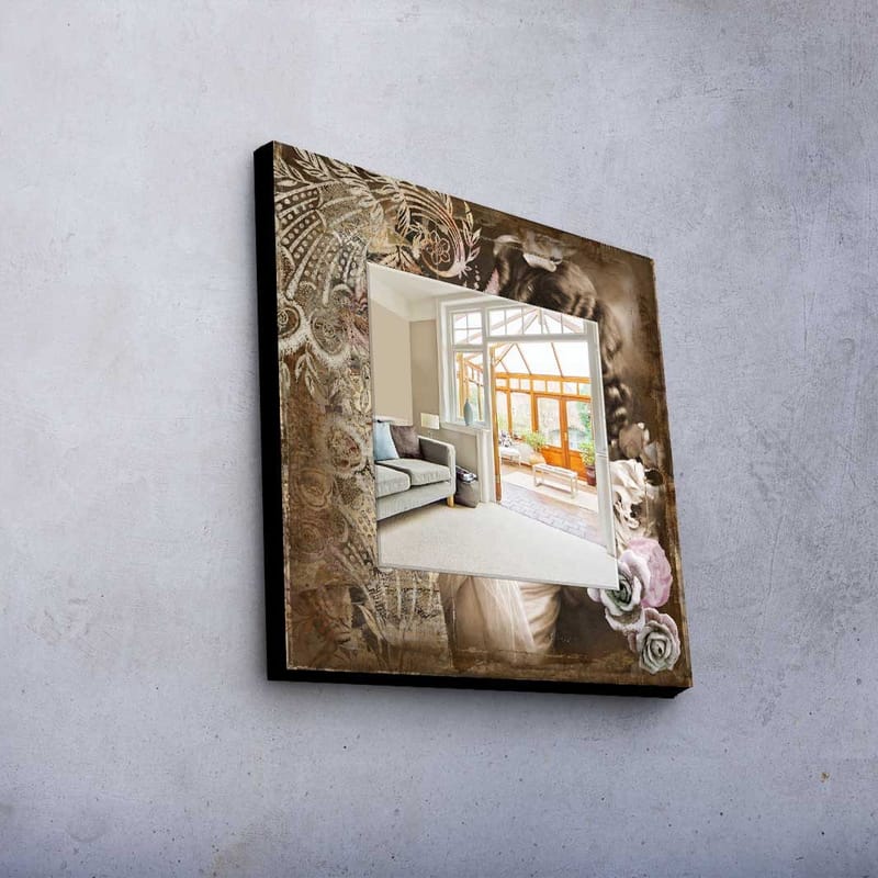 Koristepeili 50x50 cm - Monivärinen - Sisustustuotteet - Peili - Eteispeili