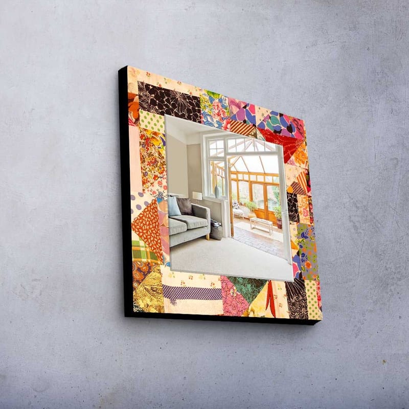 Koristepeili 50x50 cm - Monivärinen - Sisustustuotteet - Peili - Eteispeili