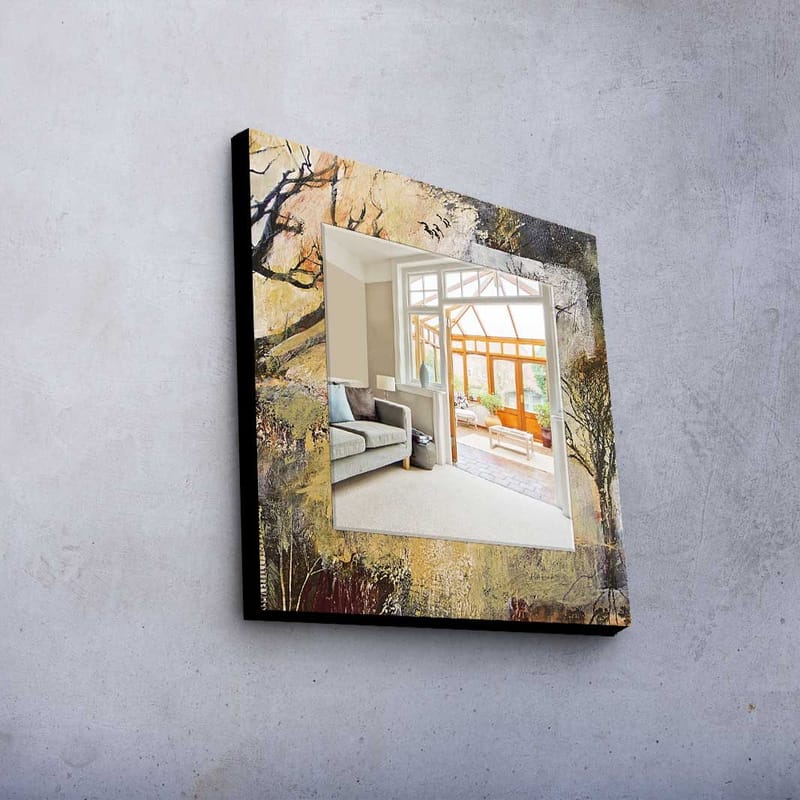 Koristepeili 50x50 cm - Monivärinen - Sisustustuotteet - Peili - Eteispeili