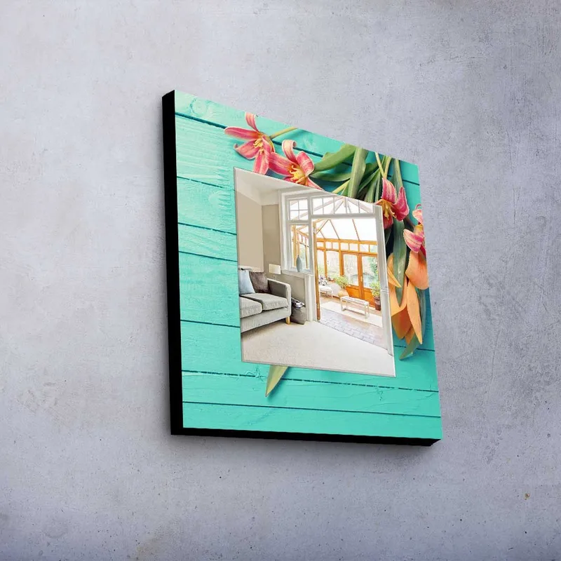 Koristepeili 50x50 cm - Monivärinen - Sisustustuotteet - Peili - Eteispeili