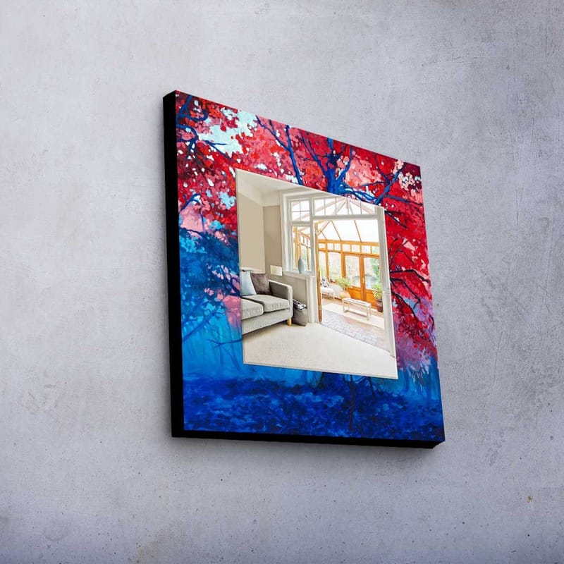 Koristepeili 50x50 cm - Monivärinen - Sisustustuotteet - Peili - Eteispeili