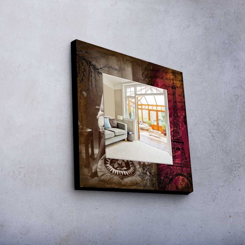 Koristepeili 50x50 cm - Monivärinen - Sisustustuotteet - Peili - Eteispeili